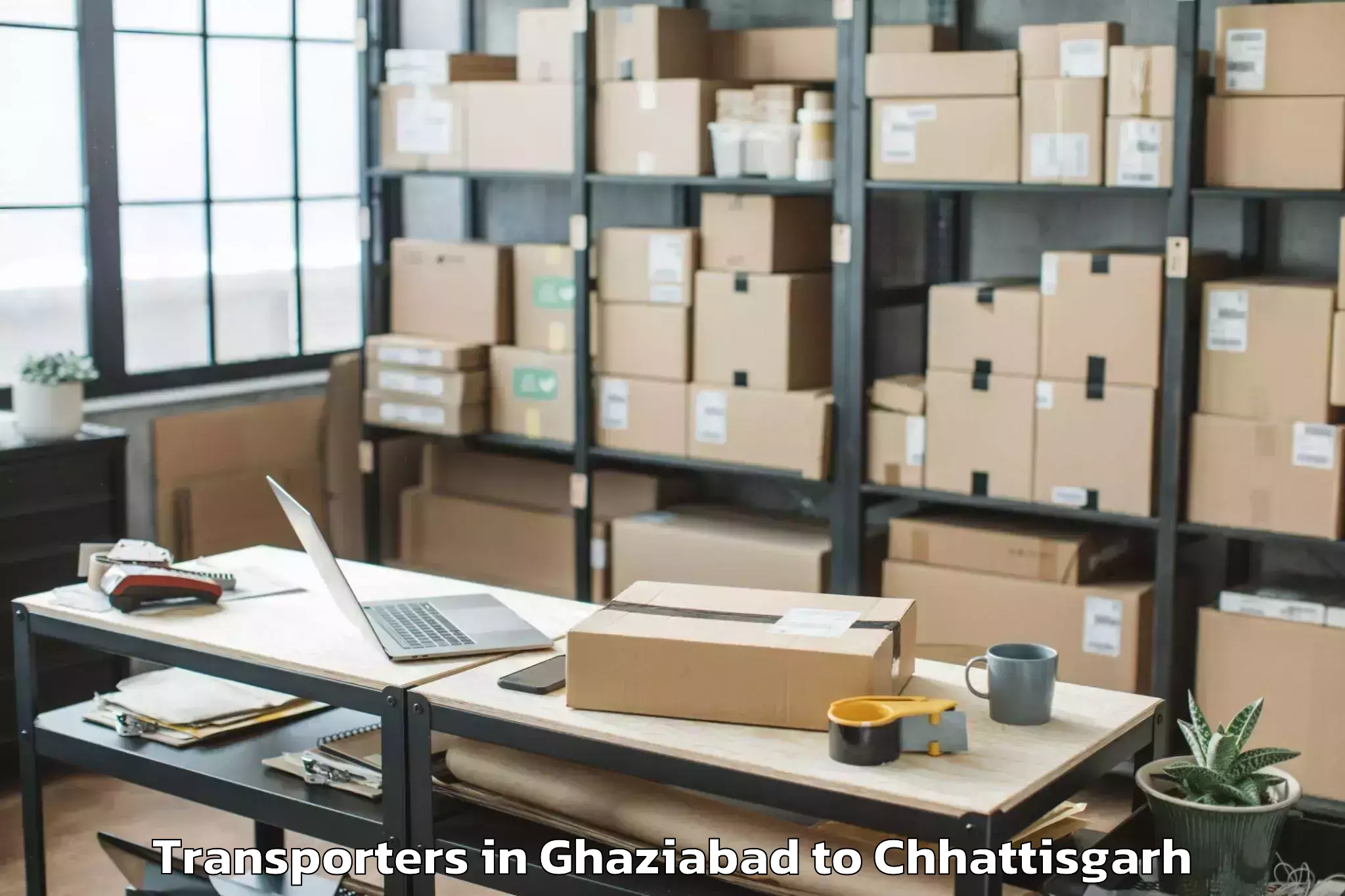 Book Ghaziabad to Malkharoda Transporters Online